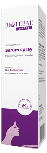 Biotebal EFFECT Spezialserum gegen Haarausfall Spray 130ml - Wirksames Serum gegen Haarausfall von Biotebal Effect, 130 ml. Stärkt die Haarfollikel und fördert gesundes Haarwachstum. Ideal für die tägliche Anwendung zur Pflege und Unterstützung der Haargesundheit.