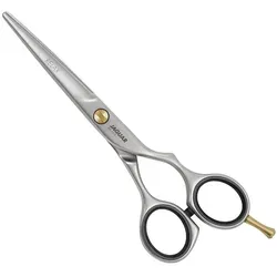 Jaguar Haarschere PRE STYLE relax 6" - Haarschneider aus rostfreiem Stahl mit ergonomischem Offset Design für entspanntes Arbeiten. Ideal für präzise Schnitte dank microgezahnter Klinge und regulierbarer Vario-Schraube.