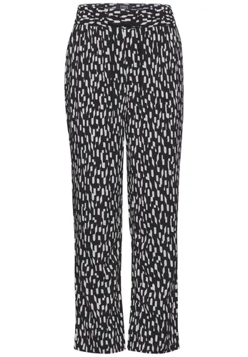 STREET ONE Stoffhose "Style BONNY", Gr. 36 - Länge 28 - Stylische Damen-Stoffhose mit grafischem Muster, ideal für vielseitige Outfits. Pflegeleichtes Material und schmal geschnittene Beinform bieten Komfort und Stil.