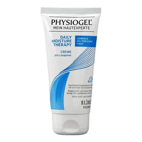 Physiogel Daily Moisture Therapy Creme 150 ml - Trockene & sensible Haut - Feuchtigkeitsspendende Creme, die die Haut regeneriert und repariert, ideal für normale bis trockene Haut, hypoallergen und dermatologisch empfohlen.