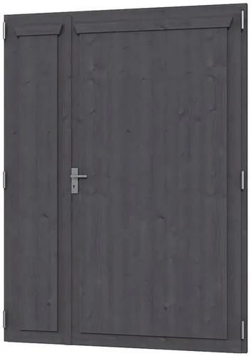 Doppeltür SKAN HOLZ 148 x 198 cm schiefergrau - Gartenhäuser, hochwertige Holz-Doppeltür in schiefergrau, ideal für einen stilvollen Zugang zu Ihrem Gartenhaus.