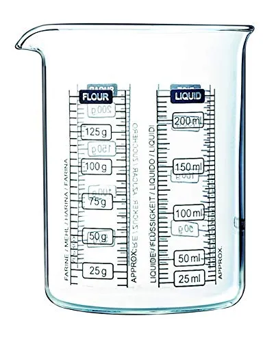 Messbecher 250ml Pyrex Glas - Messbecher & Maße: Hochwertiger 250ml Pyrex Glas Messbecher, ideal zum Abwiegen und Erhitzen in der Mikrowelle – langlebig und hitzebeständig.