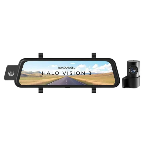 Halo Vision 3 4K – Front- und Rückfahrkamera mit Touchscreen - Hochwertige 4K Aufnahme mit G-Sensor und Nachtsicht. Ideal für sicheres Fahren und Überwachung. Kompakte Bauweise, perfekt für jedes Fahrzeug.