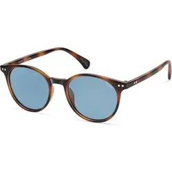 Sonnenbrille Polarisiert Rund Damen Braun Rahmen Ghellblau Linse - Stylische Sonnenbrille mit braunem Rahmen und ghellblauen Linsen. Polarisiert für klare Sicht und UV400-Schutz. Perfekt für Outdoor-Aktivitäten und jedes Outfit. Inklusive Mikrofaser-Etui – ideal als Geschenk!