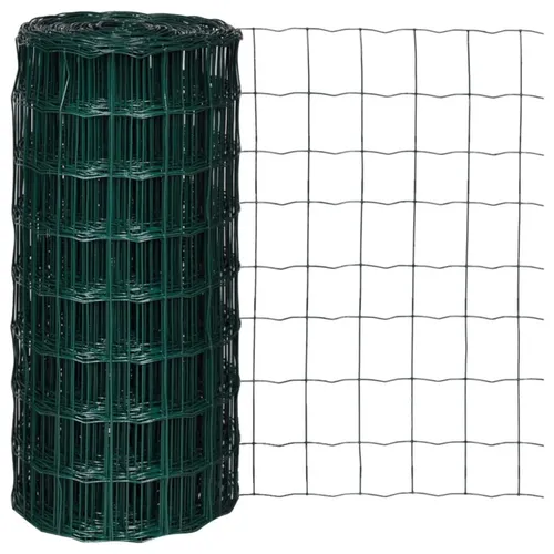 vidaXL Gartenzaun 25x0,8m - Robuster Maschendraht für vielseitige Anwendungen - Gartenzäune: Hochwertiger Euro-Zaun mit 2,2 mm PVC-Beschichtung, rostfrei und UV-beständig - ideal für Garten, Industrie oder zum Schutz von Tieren.
