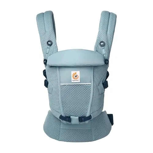 Ergobaby Adapt Babytrage - Ergonomische 3-Positionen-Trage für Neugeborene - Babytragen - Optimaler Tragekomfort mit atmungsaktivem SoftFlex Mesh-Gewebe und flexibler Stegbreite für die gesunde Hüftentwicklung von Geburt an.