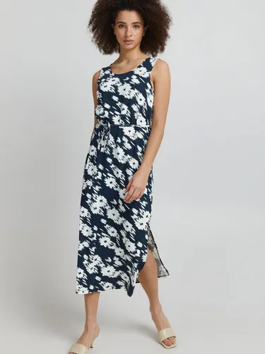 Ichi Maxikleid Damen blau gemustert, M 699107-0003-09920