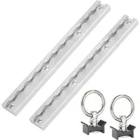 STAHLWERK Zurrschienen Set 2er mit Zurrösen, 30 cm Aluminium - Robuste 30 cm Zurrschienen für eine sichere Ladungssicherung. Ideal für den professionellen Einsatz, langlebig und schnell zu montieren – perfekt für Transporte!