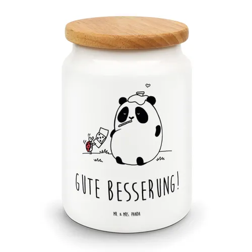 Vorratsdose Panda Gute Besserung - Geschenk Frischhaltedose Aufbewahrungsdosen