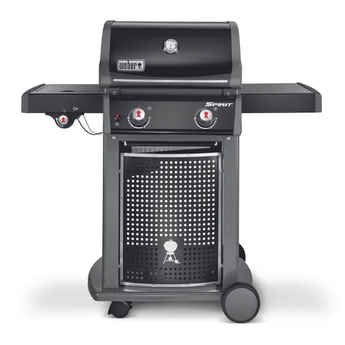 Weber Gasgrill Spirit E-220 Classic - Premium Gasgrill mit 7,77 kW Hauptbrenner, ideal für Grillliebhaber. Ausgestattet mit feststehenden Seitentischen und einem praktischen Thermometer.
