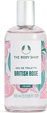 The Body Shop British Rose Eau De Toilette 100 ml - Damenduft mit 91% natürlichen Inhaltsstoffen, vegan und in einem umweltfreundlichen Flakon für einen blumigen Frühlingsduft.