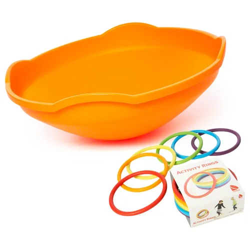 Gonge Koordinationsset 7-tlg. mit Mini Top Spielkreisel und Activity Rings - Vielfältiges Koordinationsset für Babys und Kleinkinder. Der Mini Top Spielkreisel und 6 Activity Rings fördern spielerisch die Motorik und Balance, während das durchdachte Design höchste Sicherheit gewährleistet.