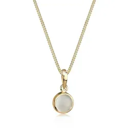 Elli Halskette Damen mit Mondstein in 925 Sterling Silber - Ketten für Damen, handgefertigt aus hochwertigem 925er Sterling Silber mit einem eleganten Mondstein – ideal als stilvolles Geschenk für besondere Anlässe.