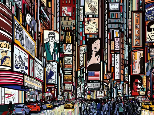 RAVENSBURGER Puzzle Barevný New York 1000 dílků