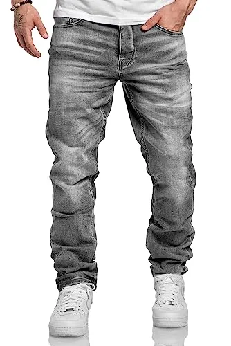 Amaci&Sons Herren Jeans Regular Straight Fit Destroyed A79084 Grau W36/L34 - Stylische Herren Jeans im Regular Straight Fit mit modischem Destroyed-Look, ideal für lässige Outfits und den täglichen Tragekomfort. Hochwertige Verarbeitung für lange Haltbarkeit! Perfekt kombinierbar mit verschiedenen Oberteilen.