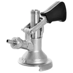 ich-zapfe Bierzapfanlage Zapfkopf, Keg Verschluss - Bierzapfanlage mit Flach-Fitting und Kelleranstich, ideal für perfekten Biergenuss und TOPP-Qualität. Rostfrei und mit 2x 5/8" Anschlüssen für einfache Handhabung.