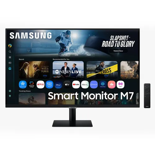 Samsung 32" Smart Monitor M7 (M70F) 4K UHD - Monitore mit Gaming Hub für sofortigen Zugriff auf Top-Streaming-Dienste und Konsolen. Erlebe Gaming in 4K UHD mit 60Hz und 4ms Reaktionszeit.