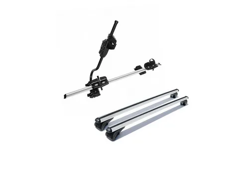 OMAC Dachträger Fahrradträger Set für VW Touran 2015-2025 - Dachgepäckträger Set aus leichtem, langlebigem Aluminium mit abschließbarem, abnehmbarem Design für sicheren Fahrradtransport und einfache Installation.