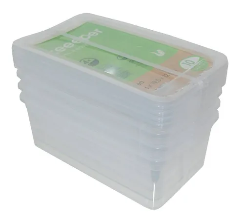 keeeper bea Kunststoff Aufbewahrungsbox 4 x 5,6 L Transparent - Praktische Aufbewahrungsboxen im Set für effiziente Ordnung. Stapelbar und mit Deckel, ideal für die Aufbewahrung von Kleinigkeiten im Haushalt.