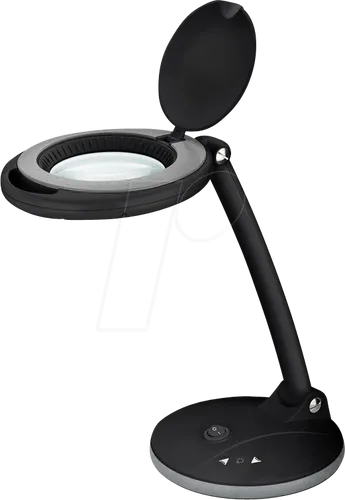 Goobay Lupenleuchte 65576 - Tischlampe mit 3 Dioptrien für 1,75-fache Vergrößerung, 6 W LED mit 450 Lumen und dimmbarer Lichtfarbe für optimale Sicht bei Detailarbeiten.