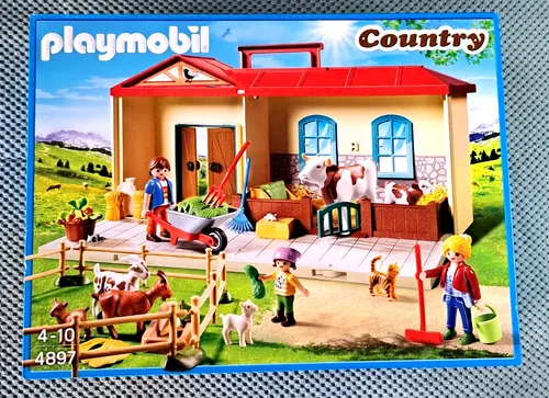 PLAYMOBIL Country 4897 - MitnehmBauernhof, ab 4 Jahren, ideal für unendlichen Spielspaß und robustes Design