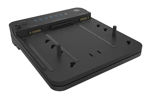 ICY BOX HDD M.2 NVMe SSD Docking Station - USB 3.2 Gen 2 Klonstation für 2,5" 3,5" HDD und M.2 SSD, werkzeuglose Montage und blitzschnelles Klonen ohne Software