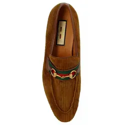 Gucci Loafers Web Schuhe - Retro Corduroy Slippers für Herren - Halbschuhe aus hochwertigem Cord mit Leder-Innensohle, ideal für Beruf und Freizeit, bieten Komfort und Anti-Rutsch-Funktion.