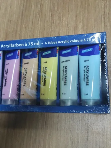 Stylex 6er Acrylfarben Pastell 28629 6 Tuben à 75 ml