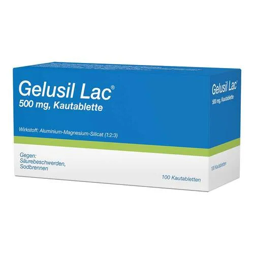Gelusil Lac Kautabletten 100 St - Mittel gegen Sodbrennen, bindet Magensäure und schützt die Magenschleimhaut – ideal bei Gastritis und Säurebeschwerden.