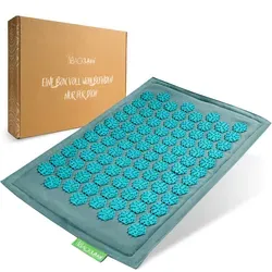 BACKLAXX ® Akupressurmatte für Füße – Nagelbrett Füße für Fussmassage, Rücken, Nacken und Schulter mit Befestigungsband – Fußreflexzonenmassage Matte – Massage Matte für Fußmassage