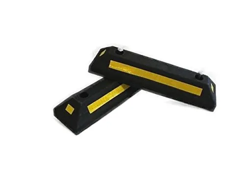 SBS Radstopper 55 x 15 x 10 cm/Parkplatzbegrenzung / Einparkhilfe/Reflektoren 2 x