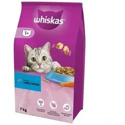 WHISKAS Adult 7 kg - Trockenfutter für ausgewachsene Katzen, mit leckerem Thunfisch und 3% Rabatt für Stammkunden