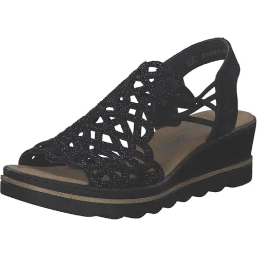 Rieker 67465 Wanderschuhe schwarz Gr. 40 - Wanderschuhe mit weicher Decksohle für optimalen Komfort bei langen Wanderungen.