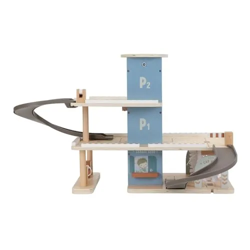 Little Dutch 2534 Holz Parkhaus/Auto Waschanlage - blau