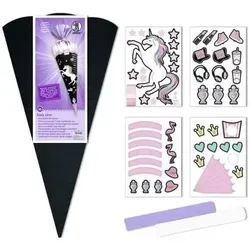 Schultüten-Bastelset easy-line 68cm Unicorn - Kreatives Bastelset für eine einzigartige Schultüte. Mit vorgestanzten Teilen und hochwertiger 3D-Colorwellpappe. Ideal für unvergessliche Schulanfänge!