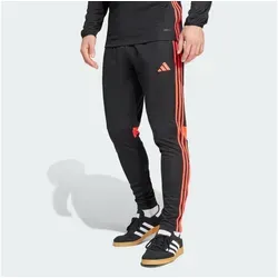 adidas Performance Trainingshose TIRO 25 - Trainingshose aus 100% recyceltem Polyester, ideal für Fußballtraining, mit praktischem Kordelverschluss und modernem Design in Schwarz und Lucid Red.