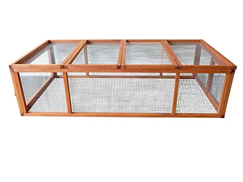 point-zoo Kleintierstall Hasenstall Freigehege 181x90x48,5cm - Kleintiergehege & Käfige für draußen, großzügiger Platz für Ihre kleinen Tiere mit idealer Belüftung und Sicherheit.
