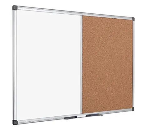 Bi-Office Whiteboard-Pinnwand MAYA KOMBI 150x120 cm - Memoboard mit Kork- und Whiteboard-Oberfläche, ideal zum Notieren und Anpinnen von wichtigen Informationen – perfekt für Büro und Zuhause.