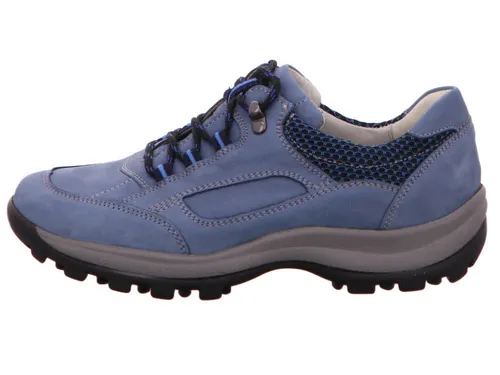 Waldläufer Damen Wander- & Bergschuhe Holly 31323731353237 Blau 40 1/2 EU - Wanderschuhe für Damen in Blau mit hochwertigem Leder-Obermaterial, komfortablem Innenfutter aus Leder und langlebiger Gummisohle – ideal für anspruchsvolle Outdoor-Abenteuer.