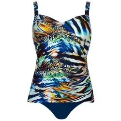 Sunflair Tankini Zweiteiler mit Softschalen - Tankini Sets für Damen, mit verstellbaren und aushakbaren Trägern für perfekten Halt und großen Cups für optimalen Komfort.