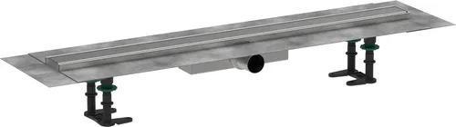 hansgrohe RainDrain Compact Komplettset Duschrinne 80 cm - Ultraflache Duschrinne für flache Installation, ideal für modernes Design im Duschbereich, aus hochwertigem Edelstahl gebürstet.