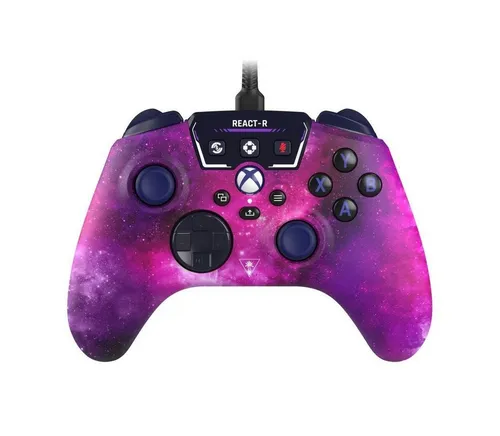 Turtle Beach React-R Controller für Xbox Series X/S - Nebula - PC-Controller mit ergonomischem Textured Grip und 15 Tasten, ideal für ein verbessertes Gaming-Erlebnis. Inklusive 2,5 m USB-C-Kabel für komfortables Spielen.