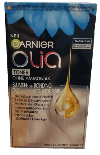 Olia Toner 10.01 Platinblond - Neutralisiert unerwünschte Gelbstiche in 10 Minuten, vegan und ammoniakfrei. Perfekt für blondiertes Haar und zur Auffrischung der Haarfarbe.