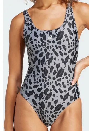 Adidas ESS Animal Print Badeanzug Gr. 34-36 - Stylischer Einteiler für Damen - Bademode für Damen, trendiger Animal Print und perfekte Passform für einen selbstbewussten Auftritt im Schwimmbad oder am Strand.
