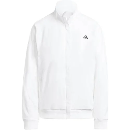 adidas Women's TENNIS WALK ON JACKET, Weiß, Größe S - Stylische, gefütterte Jacke aus 100 % recyceltem Polyester für optimalen Komfort und Bewegungsfreiheit. Ideal für sportliche Aktivitäten und den Alltag.