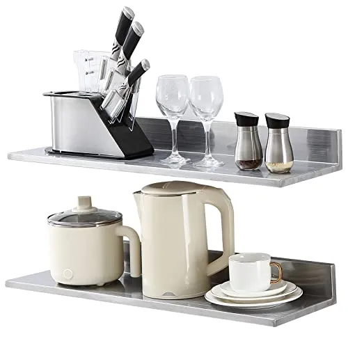 VEVOR Gewürzregal Wandregal 2-teilig - Praktisches 2-teiliges hängendes Küchenregal aus robustem Edelstahl, belastbar bis 20 kg. Ideal für die Ordnung in Küchen, Restaurants und Hotels.