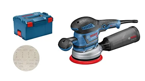 Bosch Professional Exzenterschleifer GEX 40-150 - 150mm Schleifteller, starke Staubabsaugung und langlebige Schleifteller-Aufnahme für anspruchsvolle Aufgaben