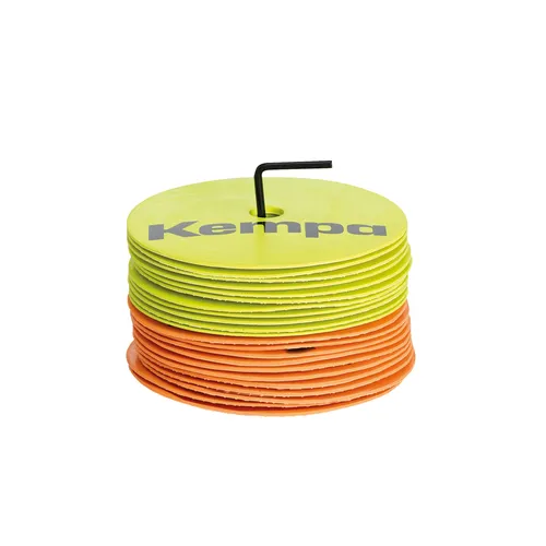 Kempa Marking Discs 24 Stück - Trainingsset für Fußball - Trainingsgeräte für Fußball - 24 hochwertige Markierungsscheiben in 2 Farben für vielseitiges Training und optimale Spielfeldmarkierung.