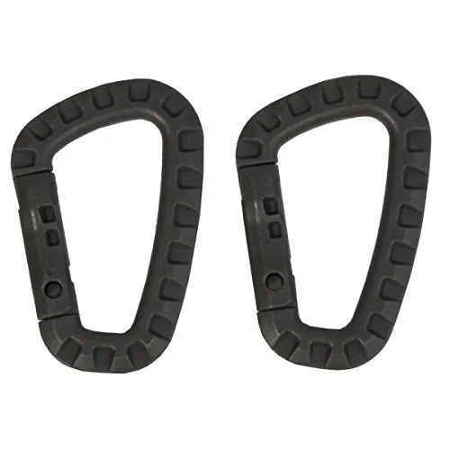 MFH 2er Pack Karabiner aus Plastik D 7 mm x 8,5 cm Karabinerhaken für Ausrüstung Outdoor Survival Camping