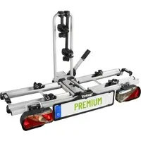 EUFAB Fahrradträger Premium für 2 Fahrräder/E-Bikes - Fahrradträger für Anhängerkupplung, abklappbar und abschließbar. Ideal für den Transport von 2 Fahrrädern oder E-Bikes mit einer Tragkraft von 60 kg.